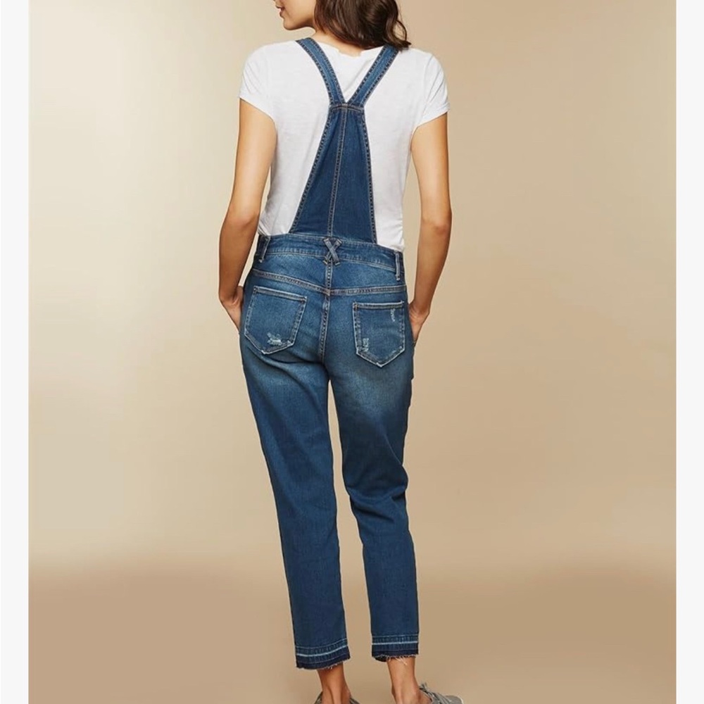 Motherhood Maternity distressed overalls